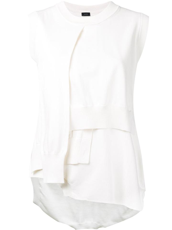 Joseph Patchwork Knit Top - White