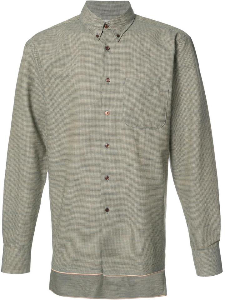 Naked And Famous Button Down Shirt, Men's, Size: Medium, Nude/neutrals, Cotton