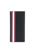 Bally Signature Stripe Long Wallet - Black
