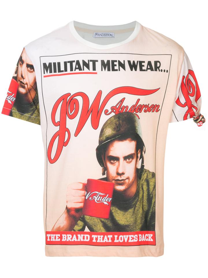 Jw Anderson Militant Print T-shirt - Multicolour