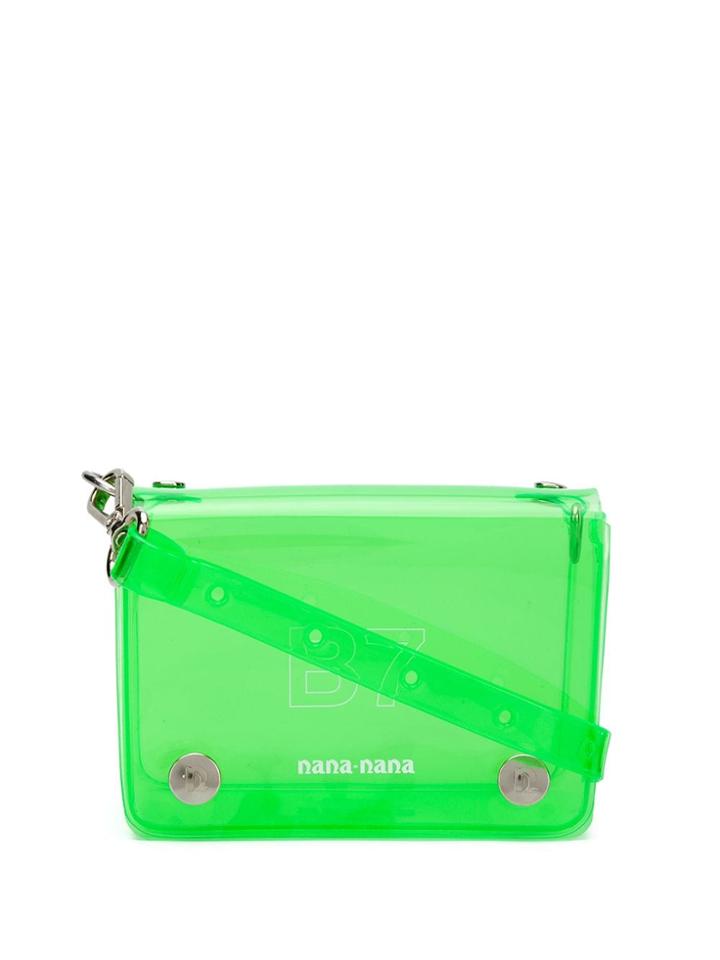 Nana-nana Transparent B7 Bag - Neon Green