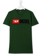 Diesel Kids Teen Tjustdivision T-shirt - Green
