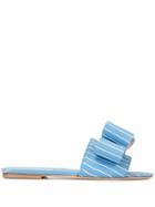Polly Plume Striped Slides - Blue