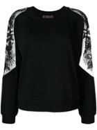 Ash Lace-panelled Sweatshirt - Black