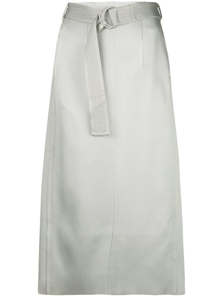 Joseph Byron Belted Midi Skirt - Grey
