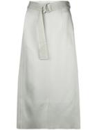 Joseph Byron Belted Midi Skirt - Grey