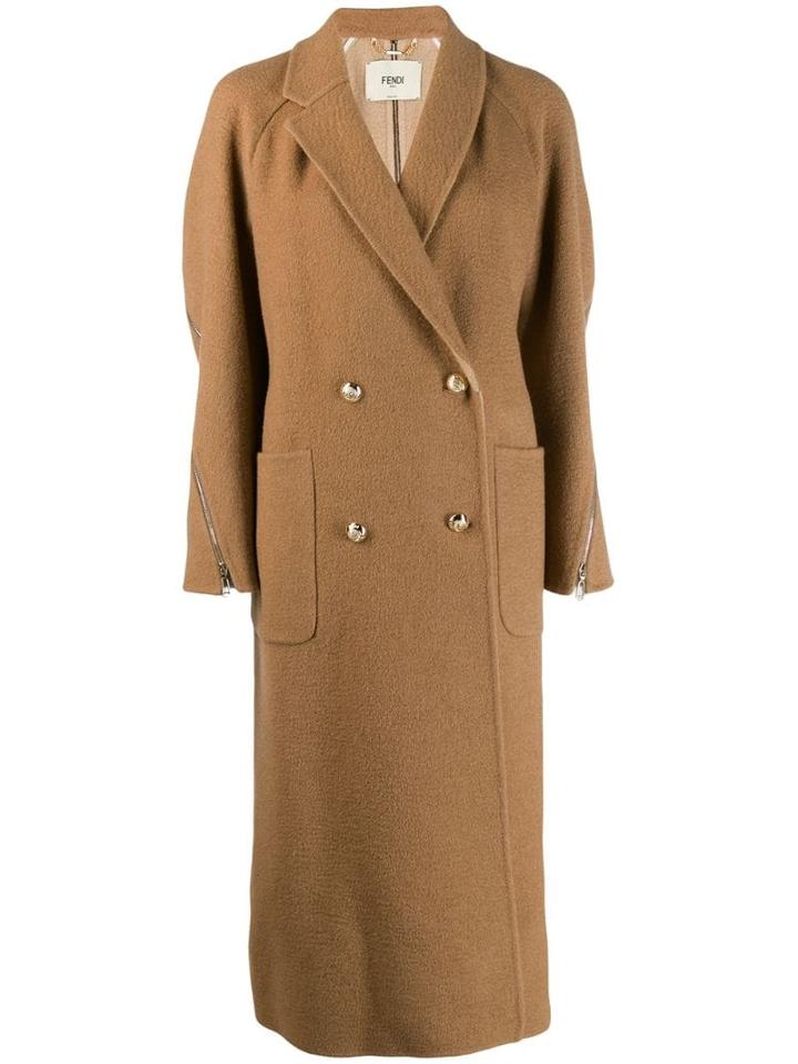 Fendi Wrap Front Trench Coat - Neutrals
