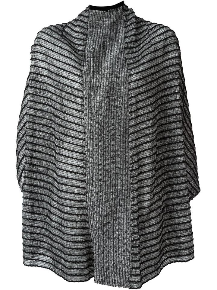 Lost & Found Ria Dunn Striped Knit Reversible Jacket, Women's, Size: Small, Black, Cotton/linen/flax/viscose/polyamide