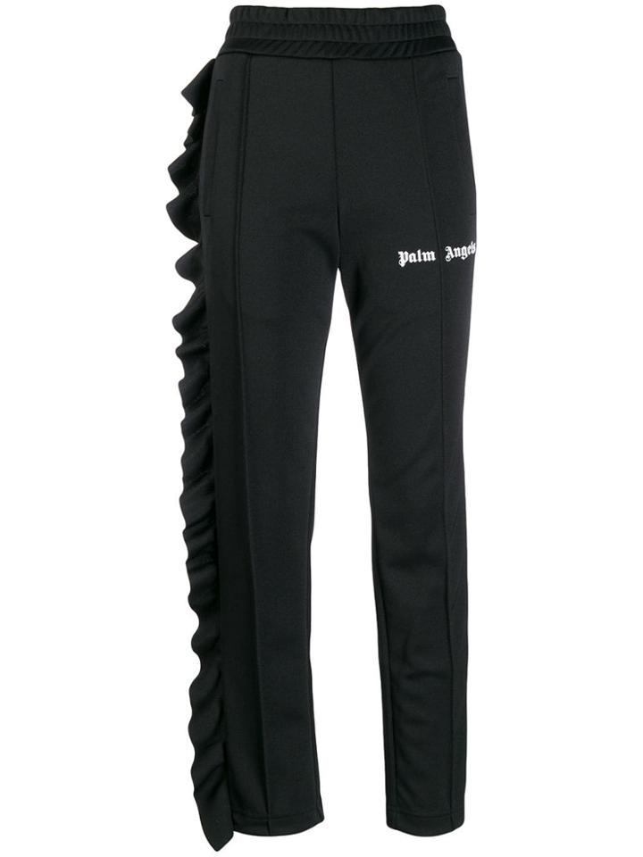 Palm Angels Ruffle Detail Sweatpants - Black