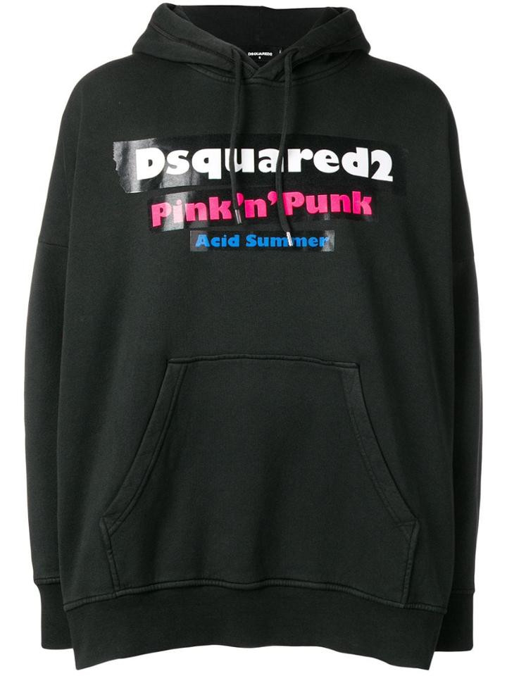 Dsquared2 Oversized Hooded Sweatshirt - Black