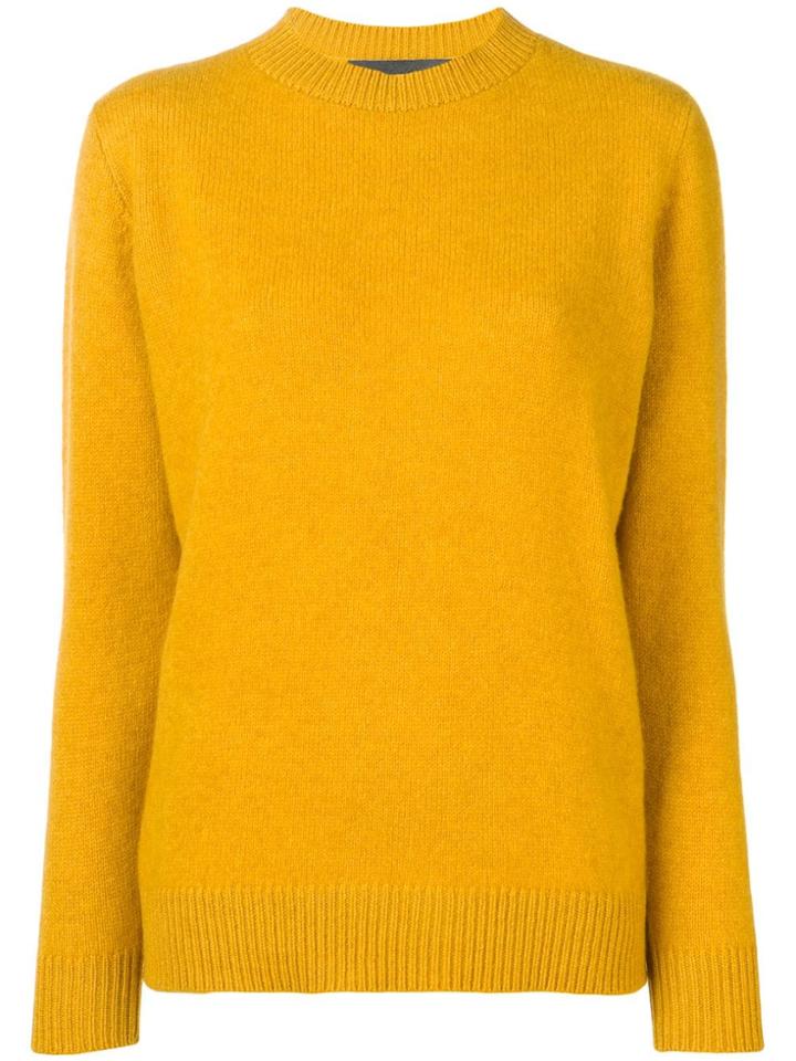 The Elder Statesman Classic Crew Neck Jumper - Yellow