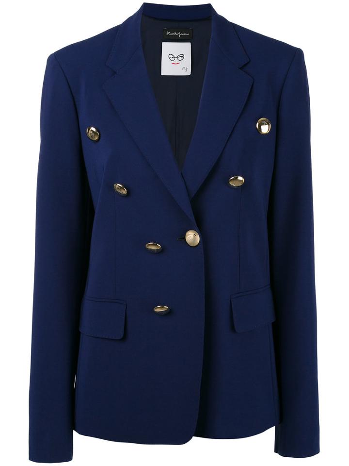Rossella Jardini - Double-breasted Blazer - Women - Polyester/acetate/triacetate/viscose - 48, Blue, Polyester/acetate/triacetate/viscose