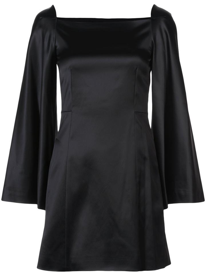 Rosetta Getty Long Sleeve Satin Dress - Black