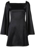 Rosetta Getty Long Sleeve Satin Dress - Black