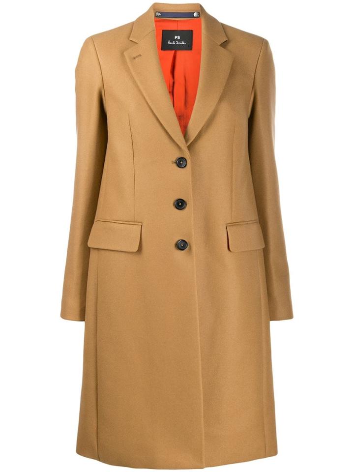 Ps Paul Smith Button-up Coat - Neutrals