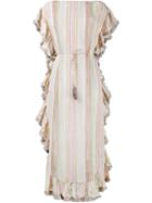 Zimmermann 'tropicale' Striped Kaftan Dress, Women's, Size: 1, Cotton/linen/flax