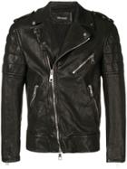 Neil Barrett Creased Biker Jacket - Black