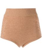 Cashmere In Love Ribbed Mimie Shorts - Neutrals