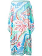 Emilio Pucci Badea Print Tiered Long Sleeve Dress - Green