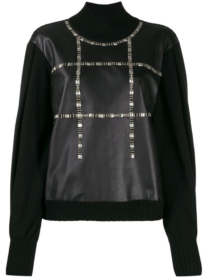 Alberta Ferretti Studded Roll Neck Jumper - Black