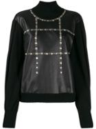 Alberta Ferretti Studded Roll Neck Jumper - Black