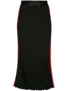 Ellery Side Striped Fitted Skirt - Black