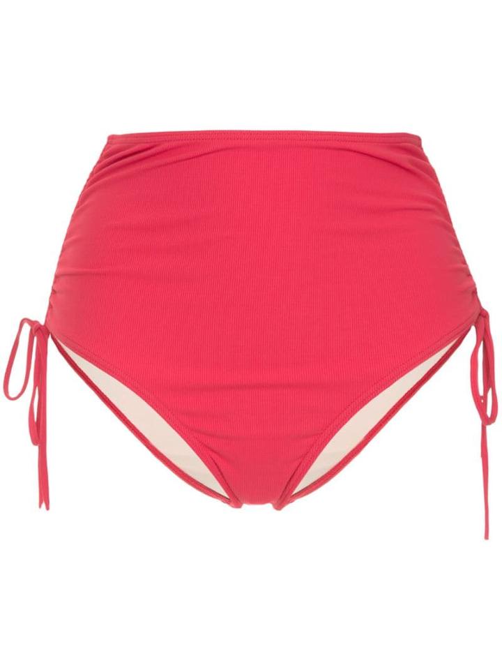 Peony High Rise Bikini Bottom - Red