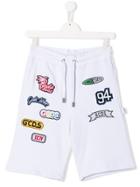 Gcds Kids Teen Multi Patch Shorts - White