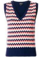 A.p.c. Zigzag Pattern Knitted Top - Blue