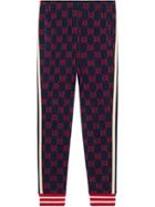 Gucci Gg Jacquard Jogging Pants - Blue