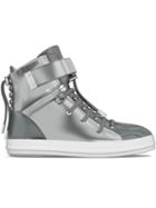 Myswear Regent Hi-top Sneakers, Men's, Size: 40, Grey, Patent Leather/rubber