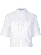 Palmer / Harding Gathered Waist Shirt, Women's, Size: 6, White, Cotton/elastolefin
