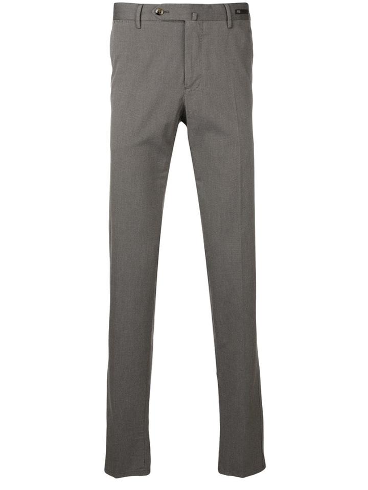 Pt01 Slim Tailored Trousers - Neutrals