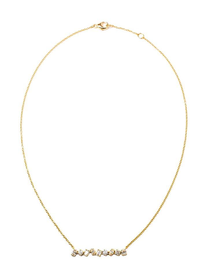 Kimberly Mcdonald 18k Yellow Gold Diamond Bar Necklace, Women's, Metallic