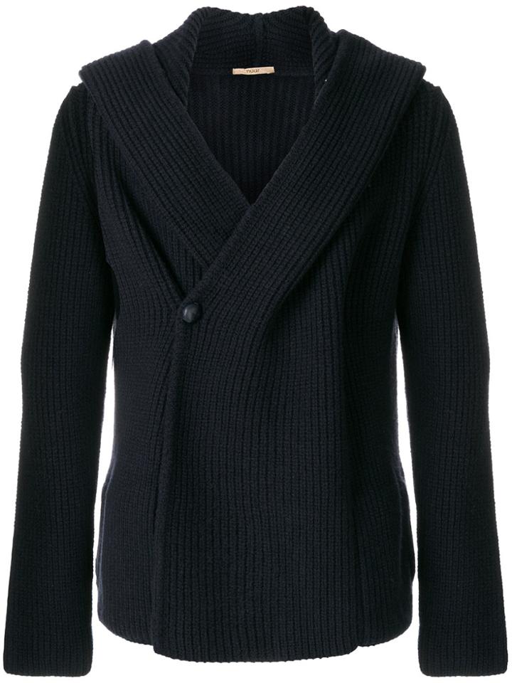 Nuur Ribbed V-neck Pullover - Blue