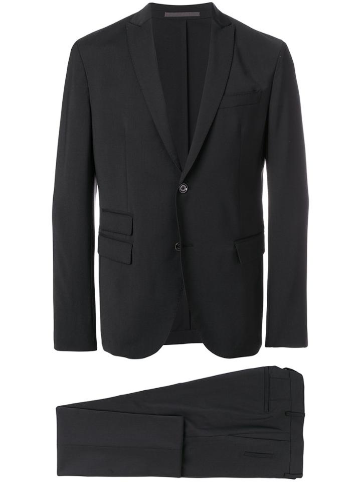 Eleventy Slim-fit Formal Suit - Black