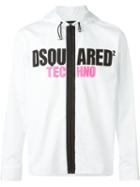 Dsquared2 Logo Wind Breaker, Men's, Size: 52, White, Cotton