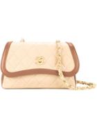 Chanel Vintage Bi-colour Quilted Shoulder Bag, Women's, Brown