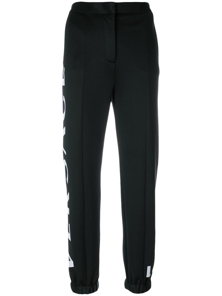 Versace Logo Printed Trousers - Black