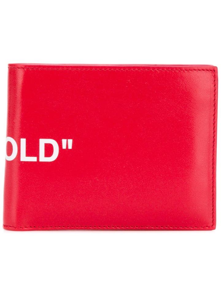Off-white Bi-fold Wallet - Red