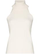 Jacquemus Sleeveless Ribbed Knit Top - White