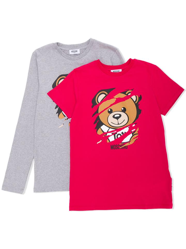 Moschino Kids Teen Teddy Bear Print T-shirt Set - Grey