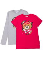 Moschino Kids Teen Teddy Bear Print T-shirt Set - Grey