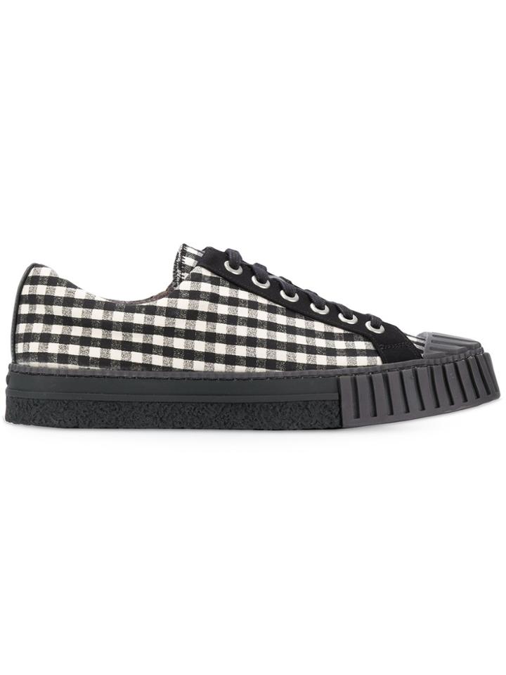 Adieu Paris Check Low-top Sneakers - Black