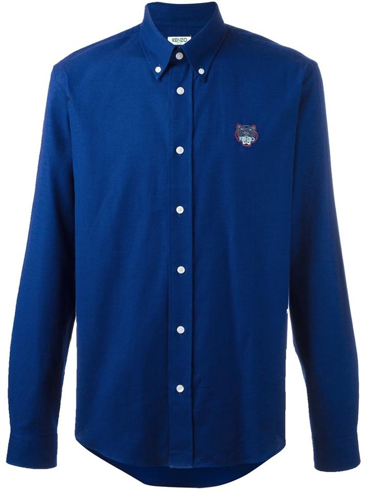 Kenzo 'tiger' Shirt, Men's, Size: Xl, Blue, Cotton