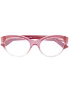 Dolce & Gabbana Eyewear Oval Frame Glasses - Pink & Purple