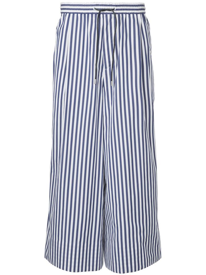 Juun.j Striped Wide-leg Trousers - Blue