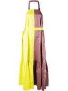 Tibi Cotton Poplin Colourblock Dress - Yellow