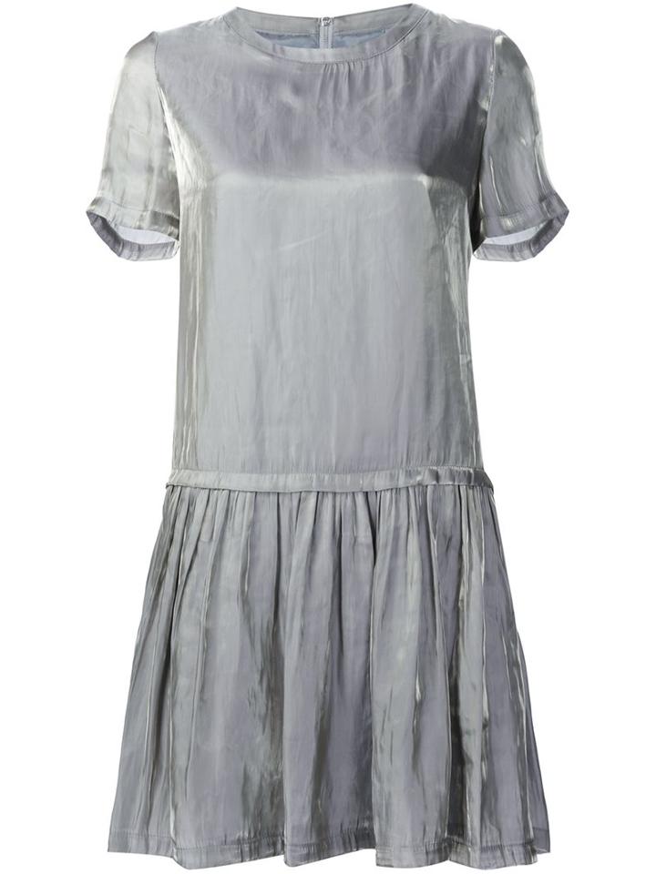 Opening Ceremony Metallic (grey) Crinkled Dress, Women's, Size: Small, Polyester