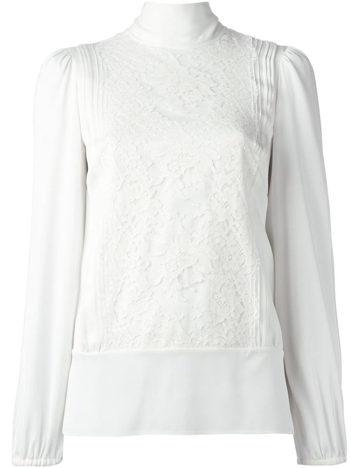 Dolce & Gabbana Floral Lace Panel Blouse